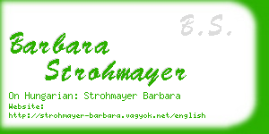 barbara strohmayer business card